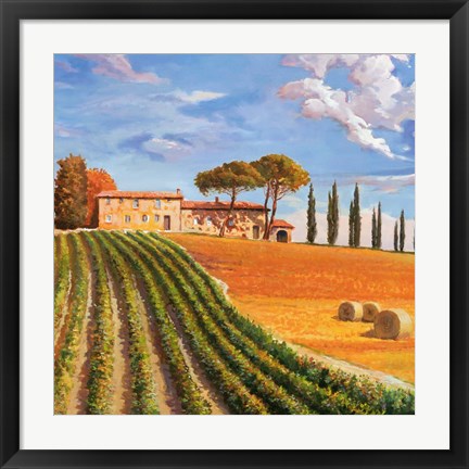 Framed Colline Toscane (Detail) Print