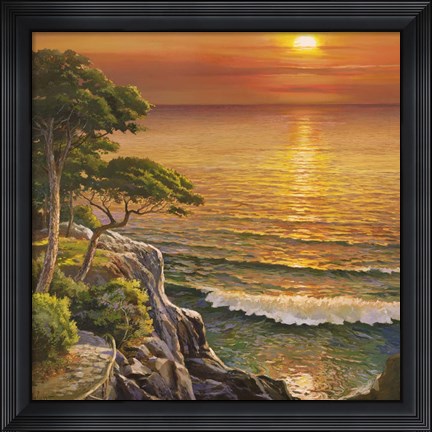Framed Tramonto sul Mediterraneo Print