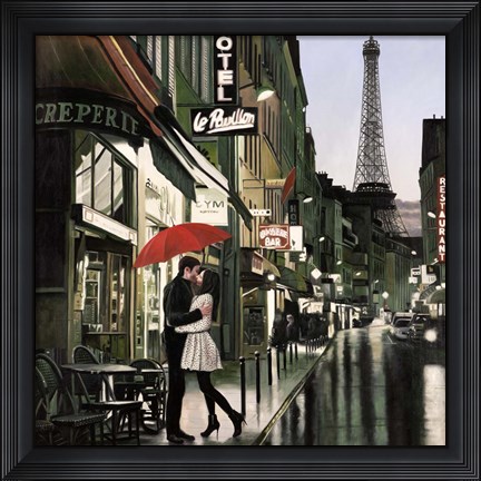 Framed Romance in Paris Print