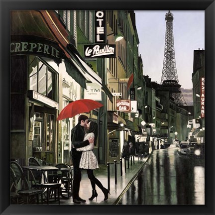 Framed Romance in Paris Print