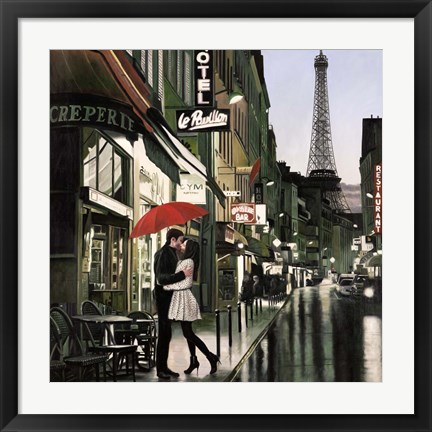 Framed Romance in Paris Print