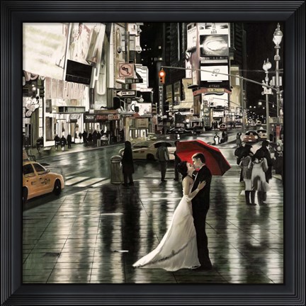 Framed Romance in New York Print