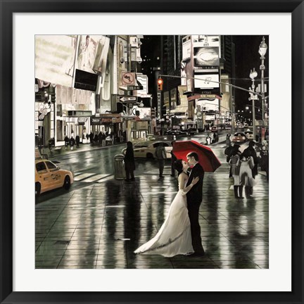 Framed Romance in New York Print