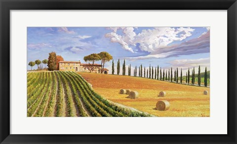 Framed Colline Toscane Print