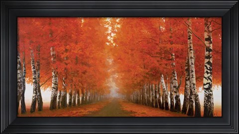 Framed Viale di Betulle Print