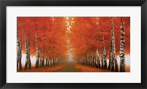 Framed Viale di Betulle Print