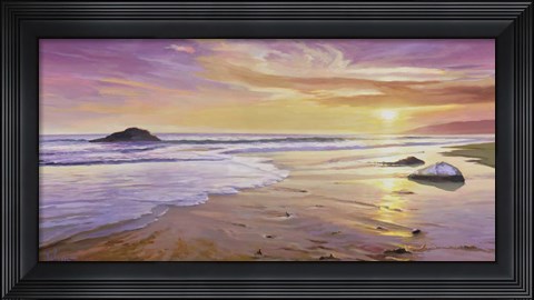 Framed Tramonto sul Mare Print