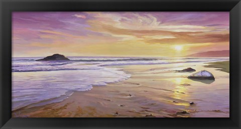 Framed Tramonto sul Mare Print