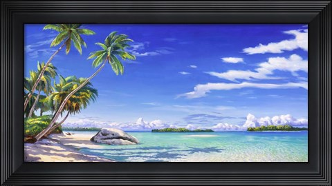 Framed Spiaggia Tropicale Print