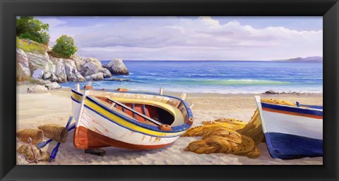 Framed Pomeriggio Mediterraneo I Print