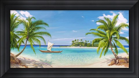Framed Baia Tropicale Print