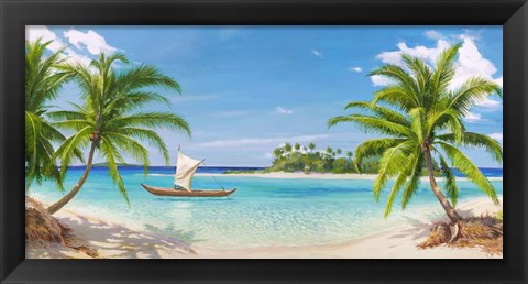 Framed Baia Tropicale Print