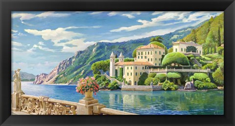 Framed Villa sul Lago Print