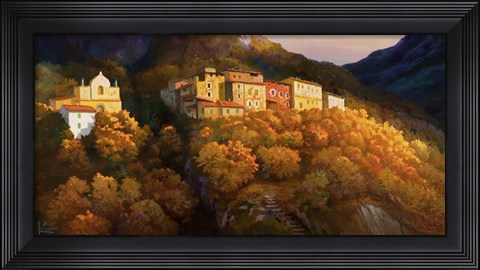 Framed Paese sul Monte Print