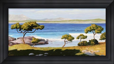 Framed Spiaggia del Mediterraneo Print