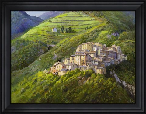 Framed Villaggio sui Monti Print