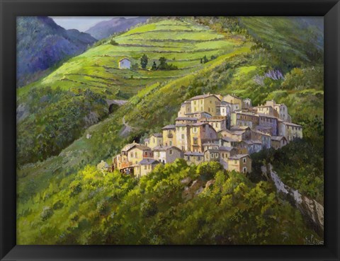 Framed Villaggio sui Monti Print