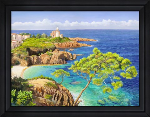 Framed Costa del Mediterraneo Print