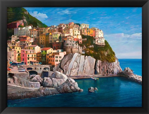 Framed Manarola (Le Cinque Terre) Print