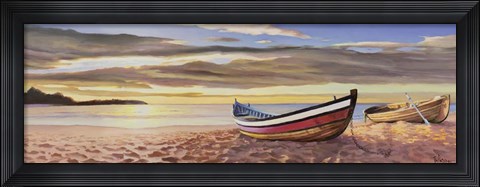Framed Alba sulla Spiaggia Print