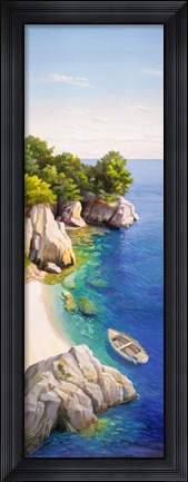 Framed Caletta nel Mediterraneo Print