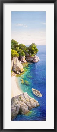 Framed Caletta nel Mediterraneo Print