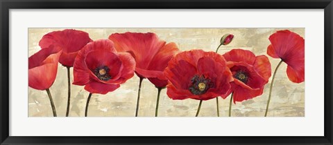 Framed Red Poppies Print