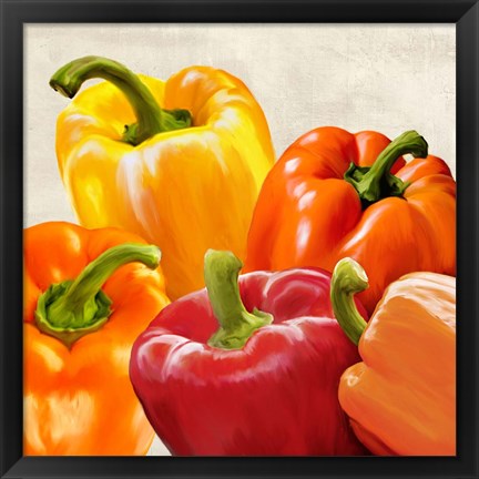 Framed Peppers Print