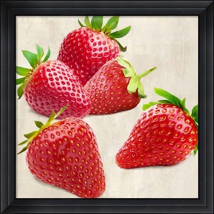 Framed Strawberries Print
