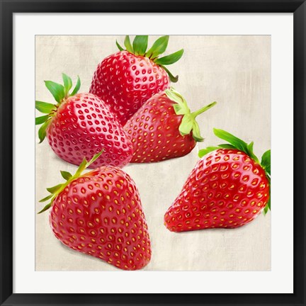 Framed Strawberries Print