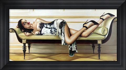 Framed Deco Lady Print