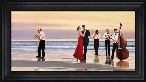 Framed Romance on the Beach Print