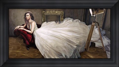 Framed White Dress Print