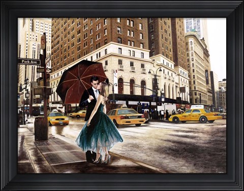 Framed Kiss in Park Avenue Print