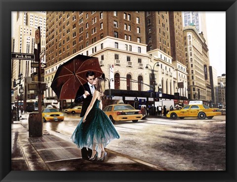 Framed Kiss in Park Avenue Print