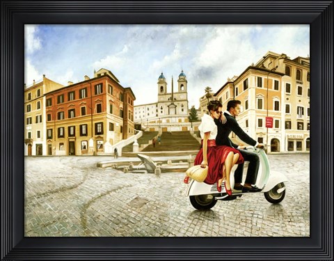 Framed Lovers in Rome Print