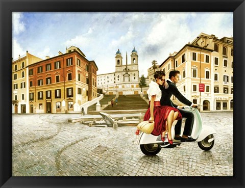 Framed Lovers in Rome Print