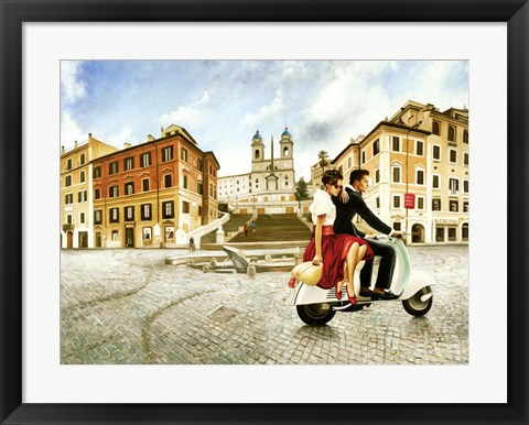 Framed Lovers in Rome Print