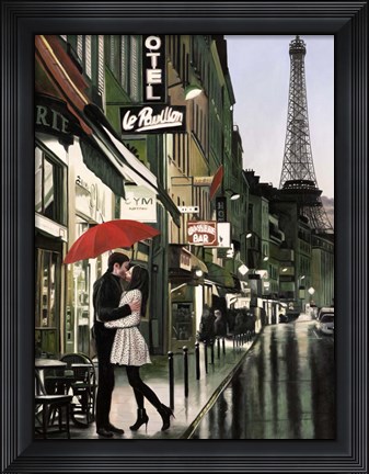 Framed Romance in Paris (Detail) Print