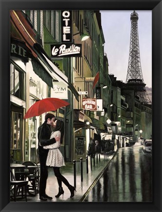 Framed Romance in Paris (Detail) Print