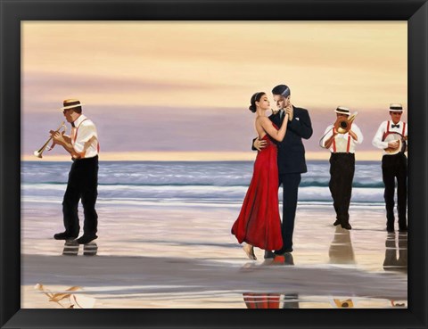 Framed Romance on the Beach (Detail) Print