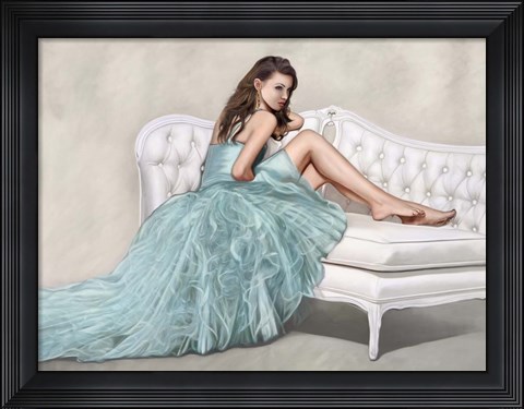Framed White Sofa Print