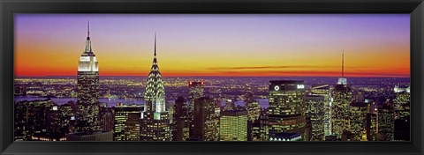 Framed Midtown Manhattan at Sunset, NYC Print