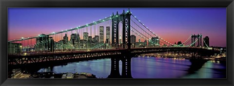 Framed Manhattan Bridge and Skyline Print