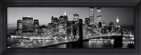 Framed Brooklyn Bridge to Manhattan Print