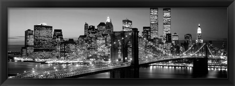 Framed Brooklyn Bridge to Manhattan Print