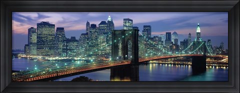 Framed Brooklyn Bridge and Skyline Print