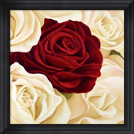 Framed Rose Composition (Detail) Print