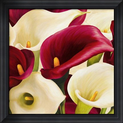 Framed Calla Composition (Detail) Print