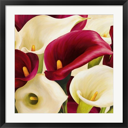 Framed Calla Composition (Detail) Print